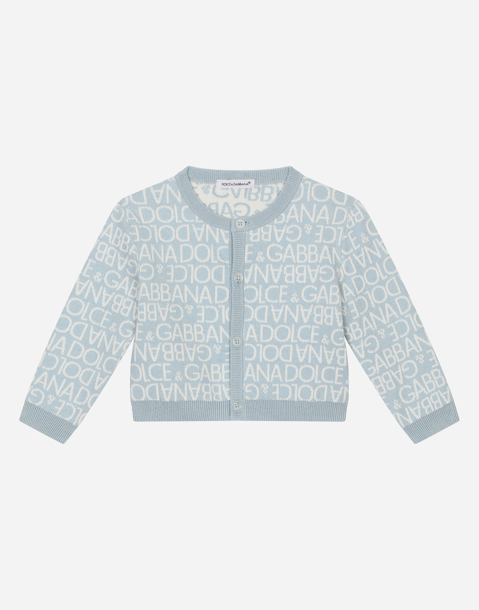 Round neck jacquard cardigan Dolce Gabbana