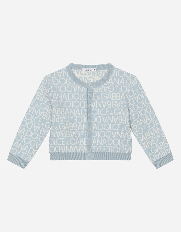 Dolce&Gabbana Cardigan mit Rundhalsausschnitt aus Jacquardstrick Mehrfarbig L1KWE9JFMU8