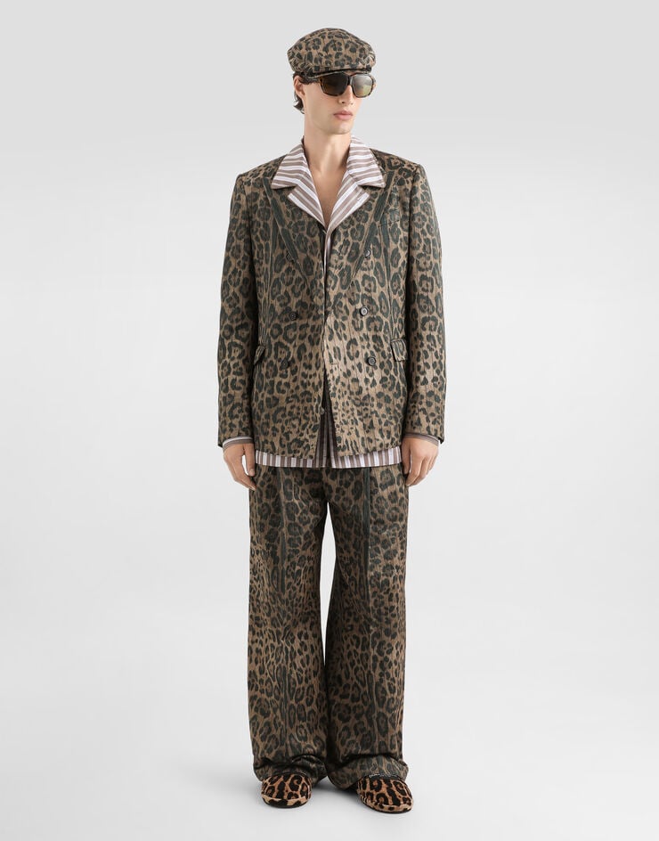 Dolce & Gabbana Leopard-print jacquard trousers Print GP20WTFRMEC