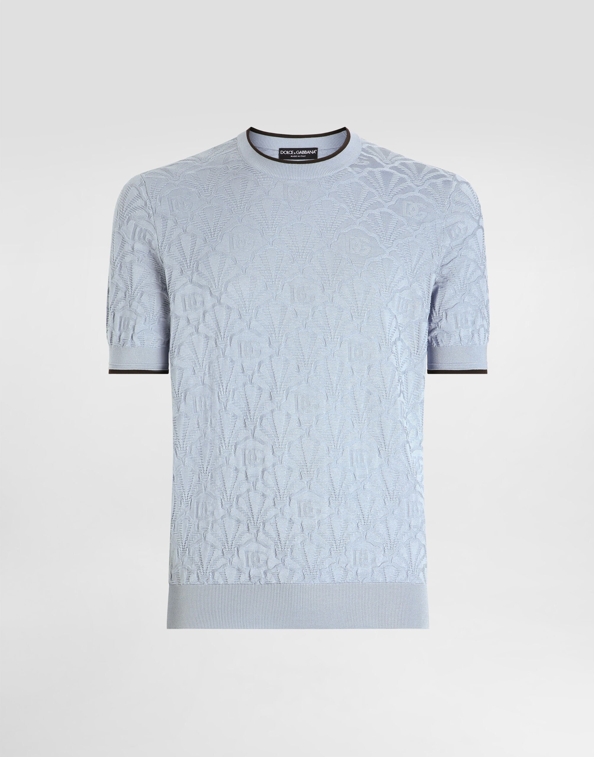【送料&関税込】Dolce & Gabbana Crewneck Silk Sweater Round-neck silk sweater with Dolce&Gabbana logo in Black for