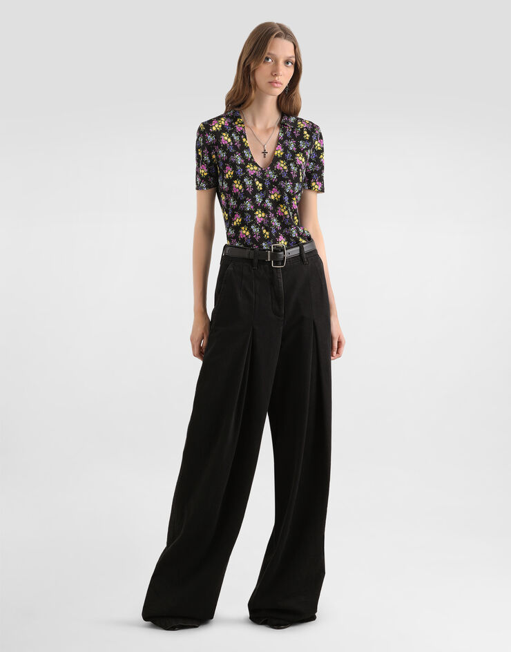 Dolce & Gabbana Small floral-print silk pullover Multicolor FXZ21TJAHLU