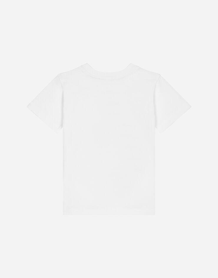 Dolce & Gabbana T-Shirt aus Jersey DG-Ankerprint Weiss L1JT7WG7L1C