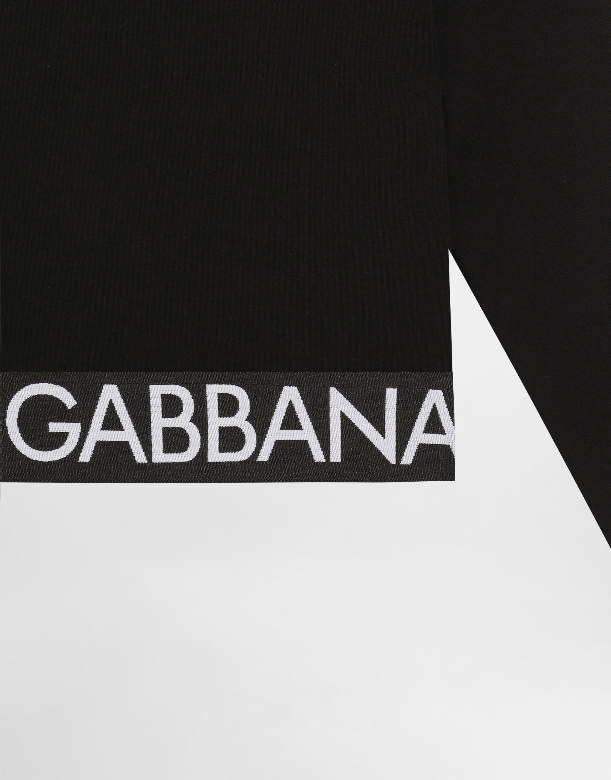 Long-sleeved jersey top with branded elastic