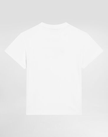 Dolce & Gabbana Jersey t-shirt with logo embroidery White L4JT7NG7STN