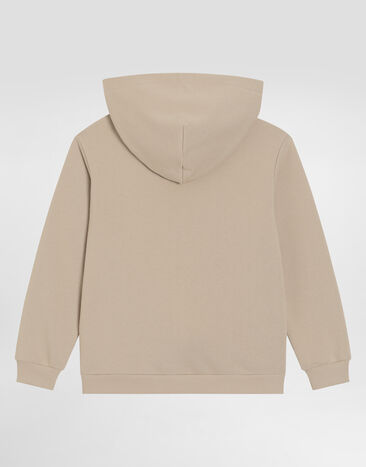 Dolce & Gabbana Sweat-shirt avec capuche et broderie DG Beige L4JWKLG7PEQ