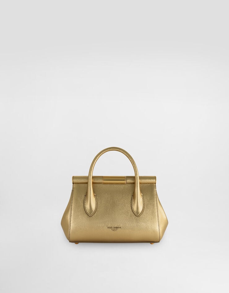 Dolce & Gabbana Laminated calfskin day mini Marlene handbag Gold BB7744CY812