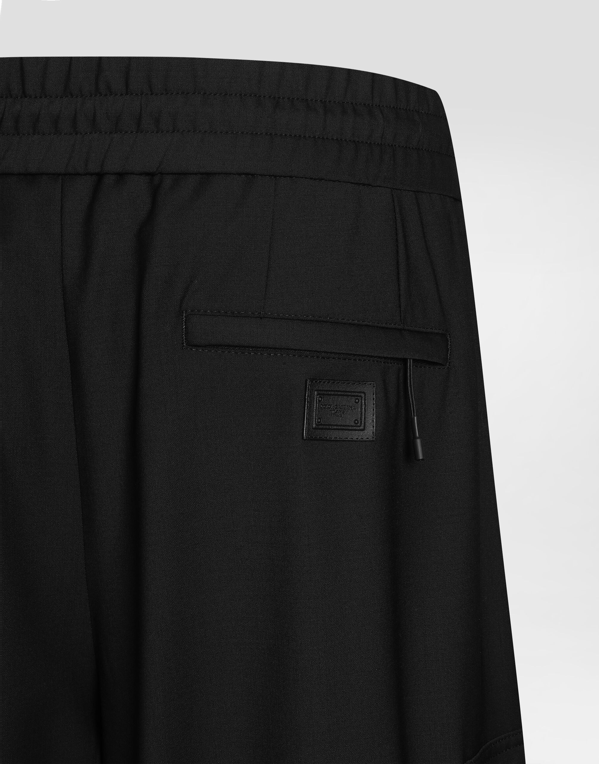 Wool blend jogging trousers - thumbnail 4