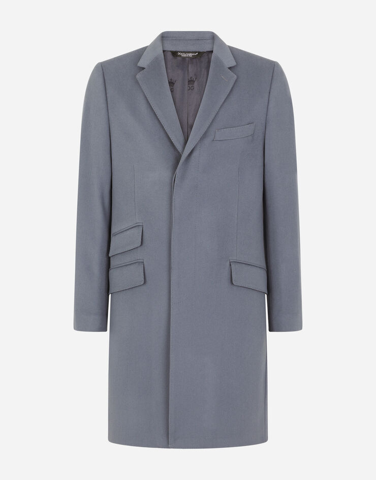Dolce & Gabbana Double-breasted cashmere coat Blue G001VTFU2D1
