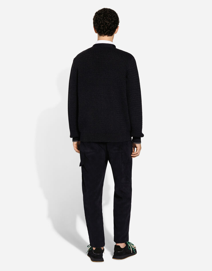 Dolce & Gabbana Oversize wool cardigan Grey GXV13TJCVX2