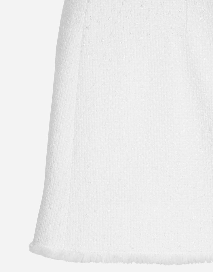 Dolce & Gabbana Minifalda de tweed raschel Blanco F4CR5THUMUA