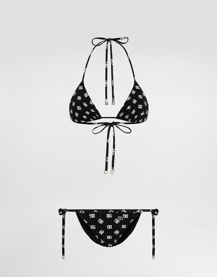 Dolce & Gabbana Triangle bikini with DG logo print Print O8A02JON02A