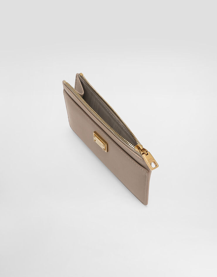 Dolce & Gabbana Plongé calfskin card holder Beige BI1261A9S25