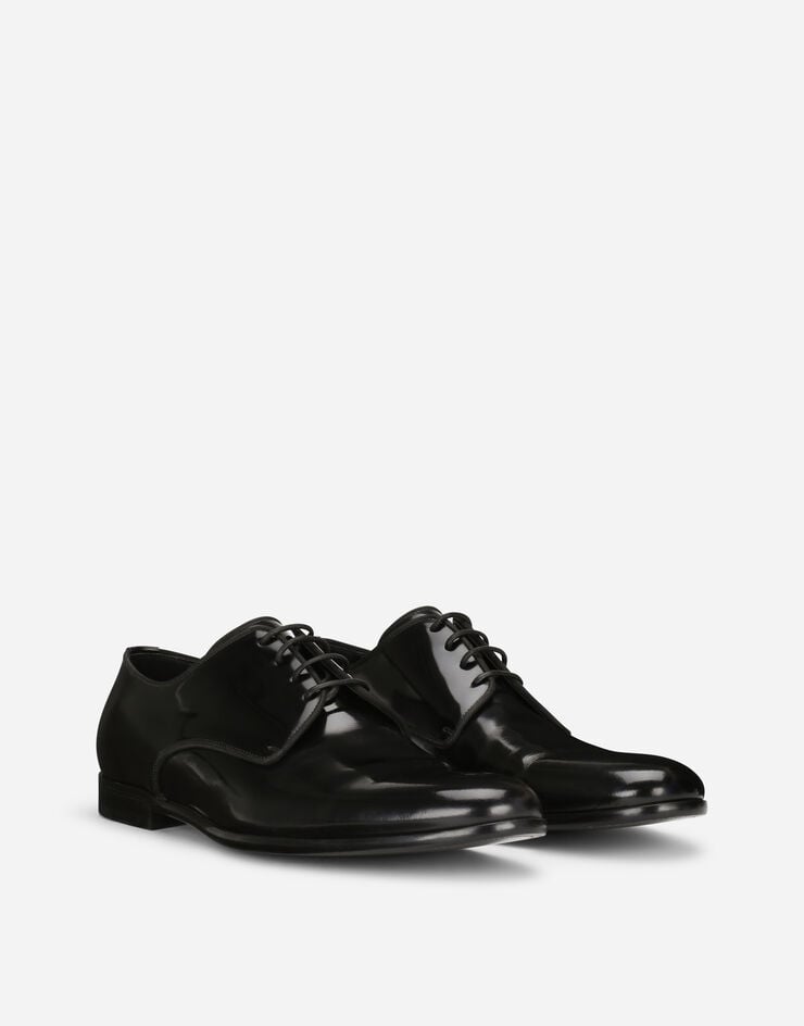 Dolce & Gabbana حذاء ديربي من جلد عجل مصقول أسود A10703A1203
