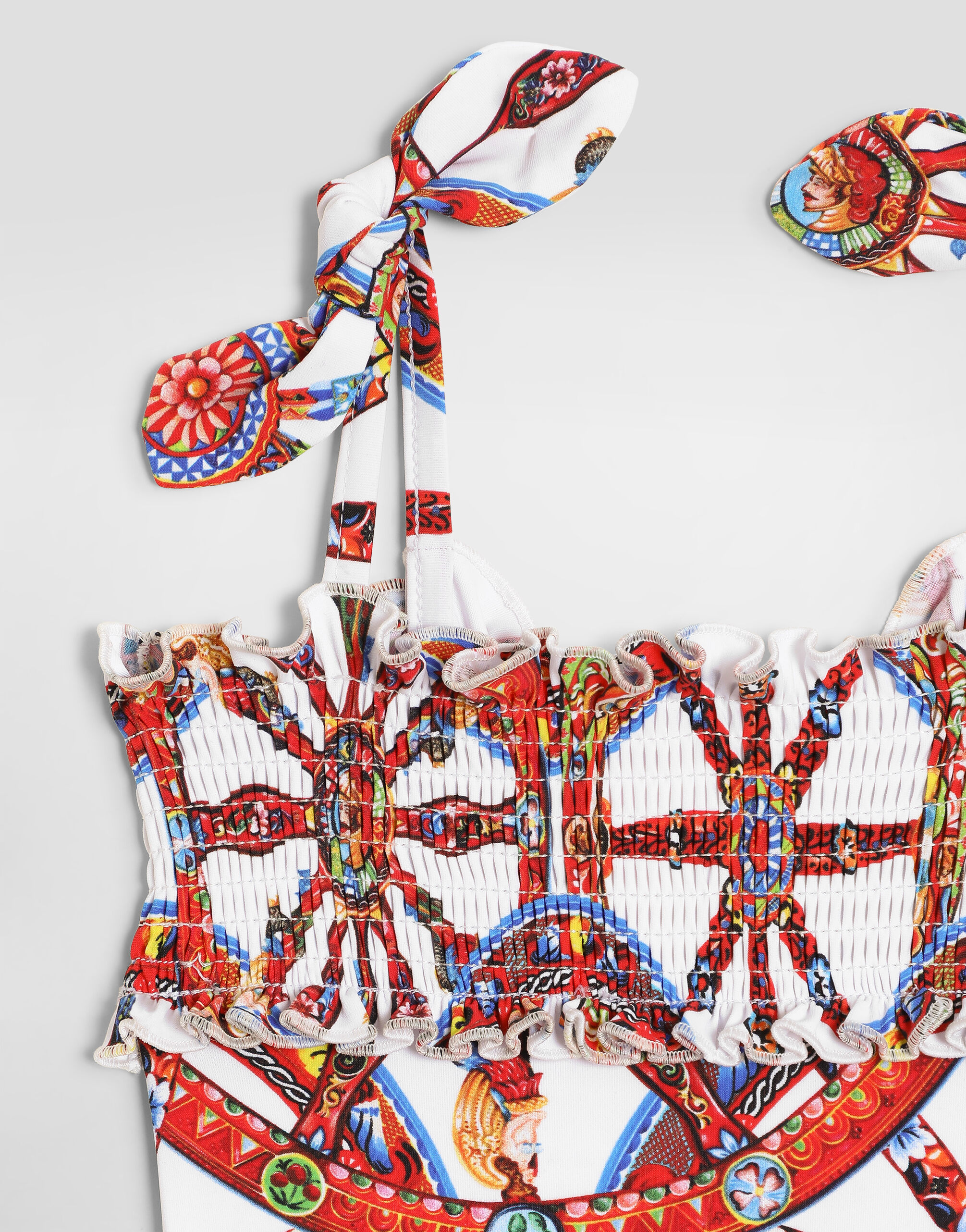 Carretto-print one-piece swimsuit in Multicolor for Girls