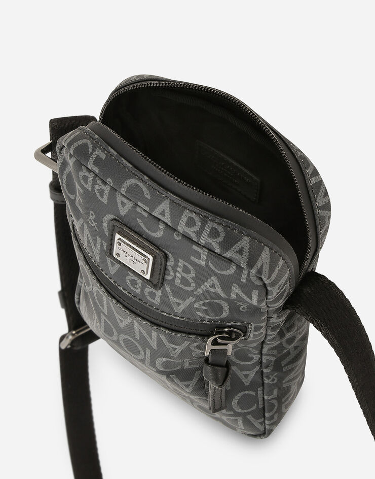 Dolce&Gabbana Crossbody bag with all-over jacquard logo Multicolor EM0131AJ705