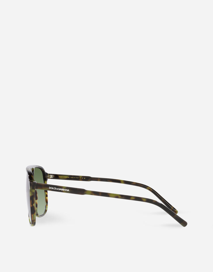 Dolce & Gabbana Sonnenbrille Thin Profile Havanna-Grün VG442AVP58E