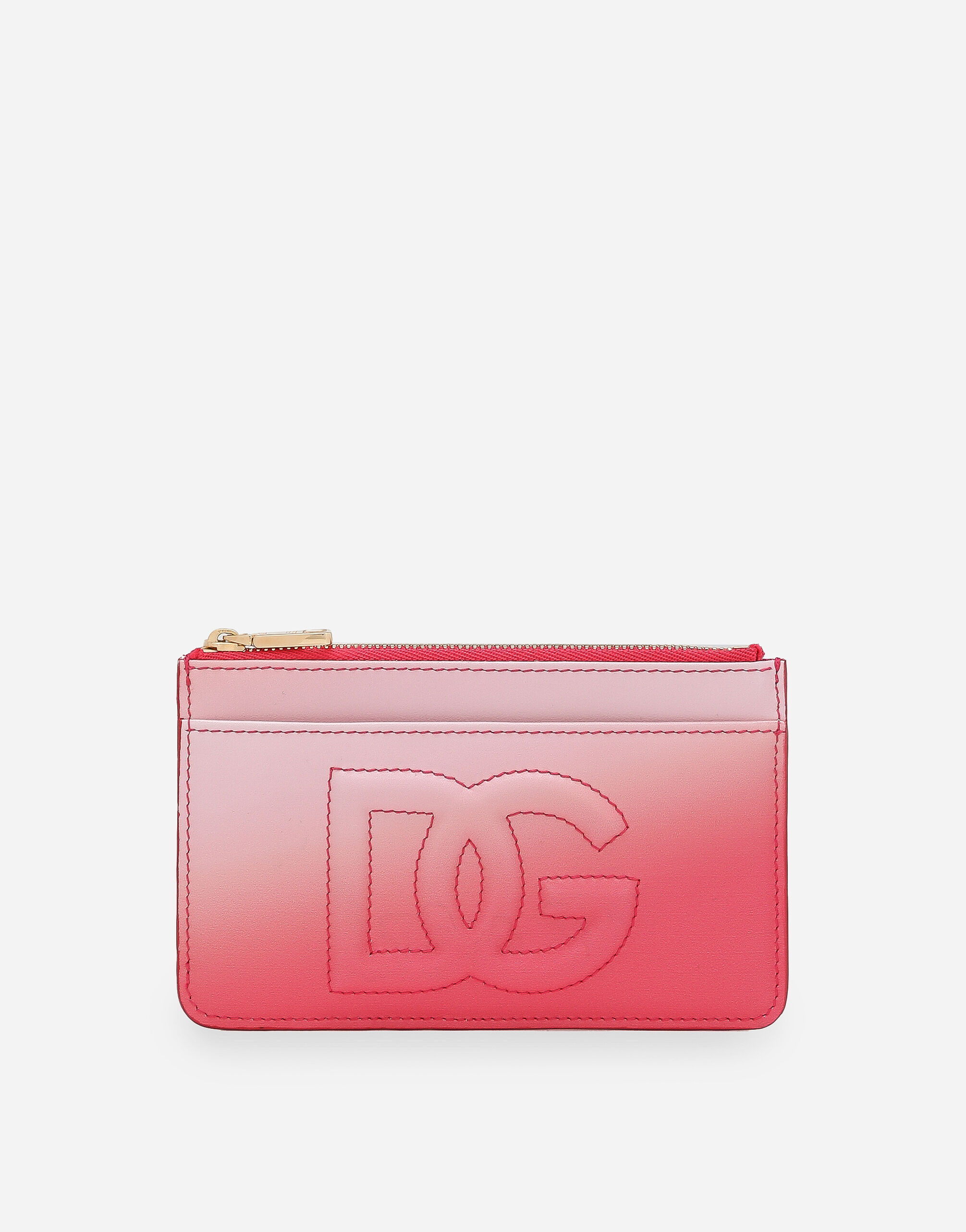 Medium Logo card holder in Pink for Women Dolce Gabbana