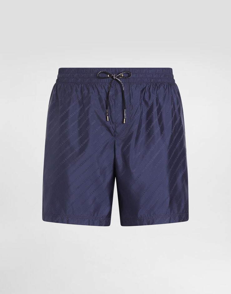 Dolce & Gabbana Jacquard logo swim boxers Dolce & Gabbana Jacquard logo swim boxers Blue M4A13TFJSDF