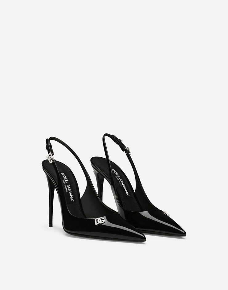 Dolce & Gabbana Patent leather slingbacks Black CG0740AP622