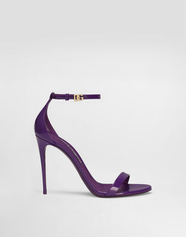 Dolce & Gabbana Polished calfskin sandals Purple CR1717A1037