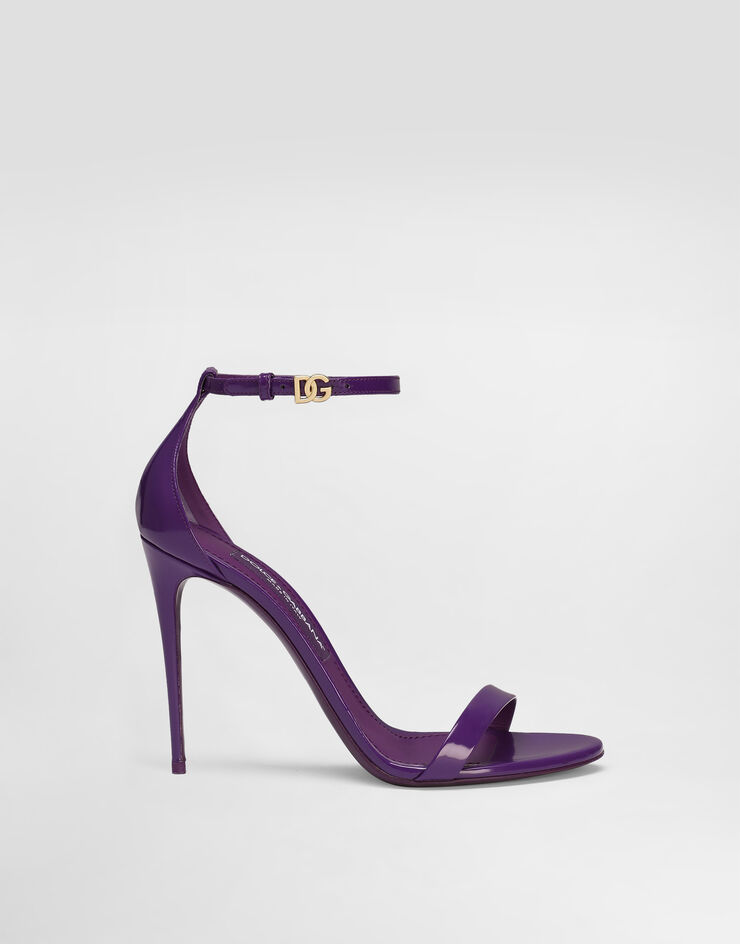 Dolce & Gabbana Polished calfskin sandals Purple CR1717A1037