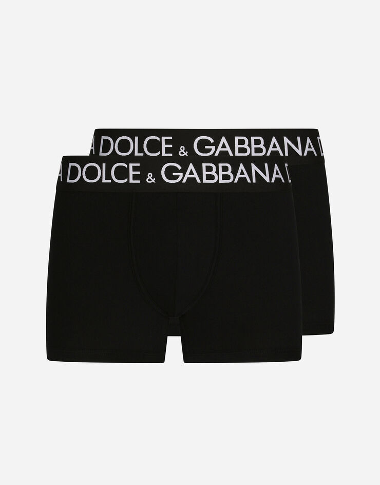 Dolce & Gabbana Pack de deux boxers en jersey de coton bi-stretch Noir M9D70JONN97