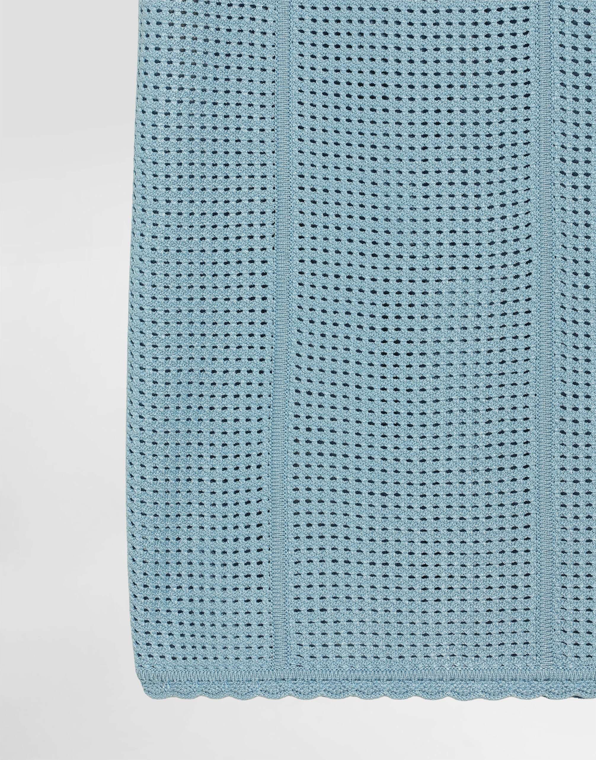 Openwork knit bustier dress in Blue for Women | Dolce&Gabbana®