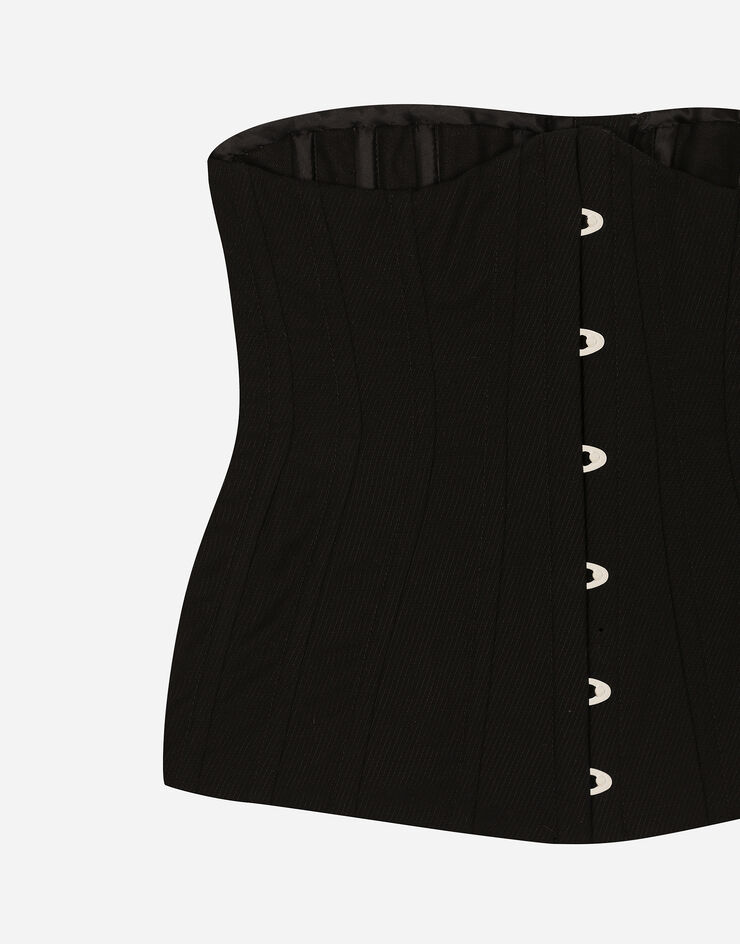 Dolce & Gabbana Cotton bustier belt Black FB306AFU21B