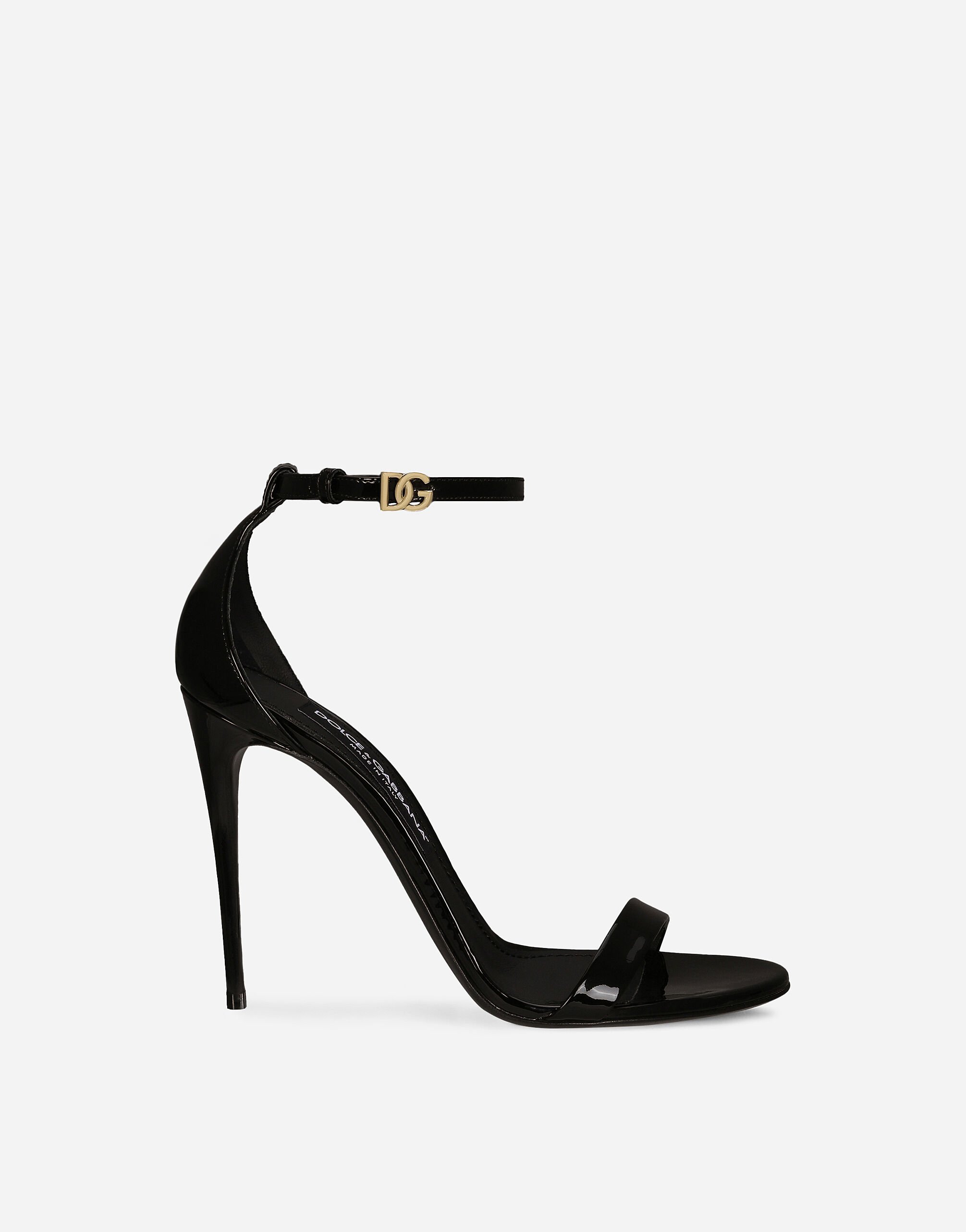 Dolce & Gabbana Patent leather sandals Black BB7603AW576