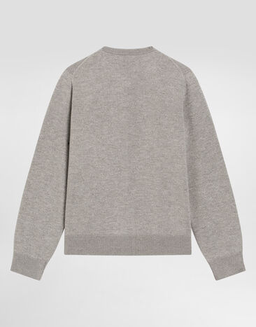 Dolce & Gabbana Stockinette knit cardigan Grey L5KWMJJGME6
