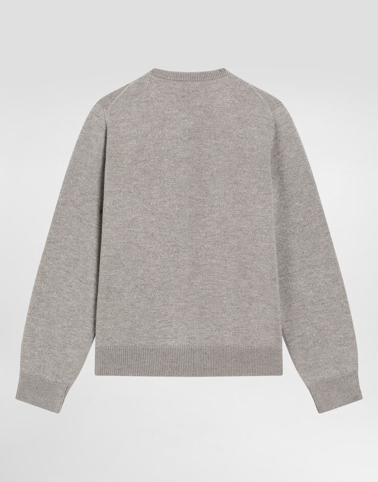 Dolce & Gabbana Stockinette knit cardigan Grey L5KWMJJGME6