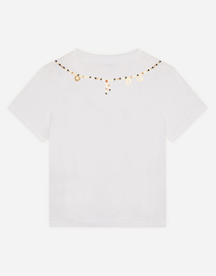 Dolce & Gabbana Jersey t-shirt with necklace print BLANCO L5JTBOG7VWF