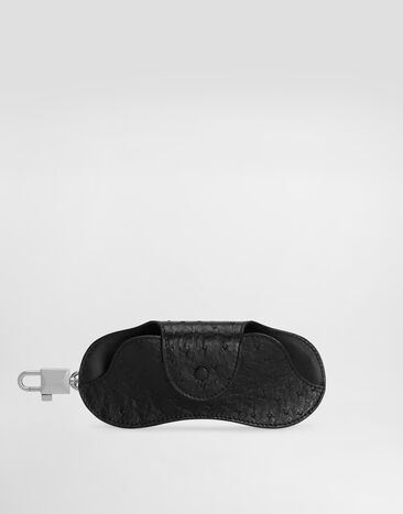 Dolce & Gabbana Estuche para gafas en piel de avestruz Dolce & Gabbana Estuche para gafas en piel de avestruz Negro BP3477A8K00