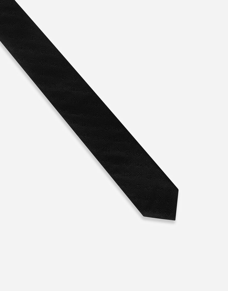 Dolce & Gabbana 6-cm silk blade with tie print Black GT149EG0JQV