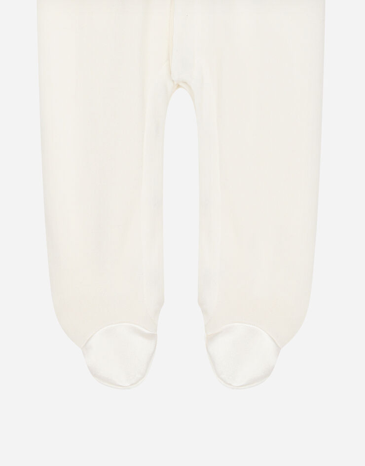 Dolce & Gabbana Interlock onesie with duchesse details White L1JO4OG7E7R
