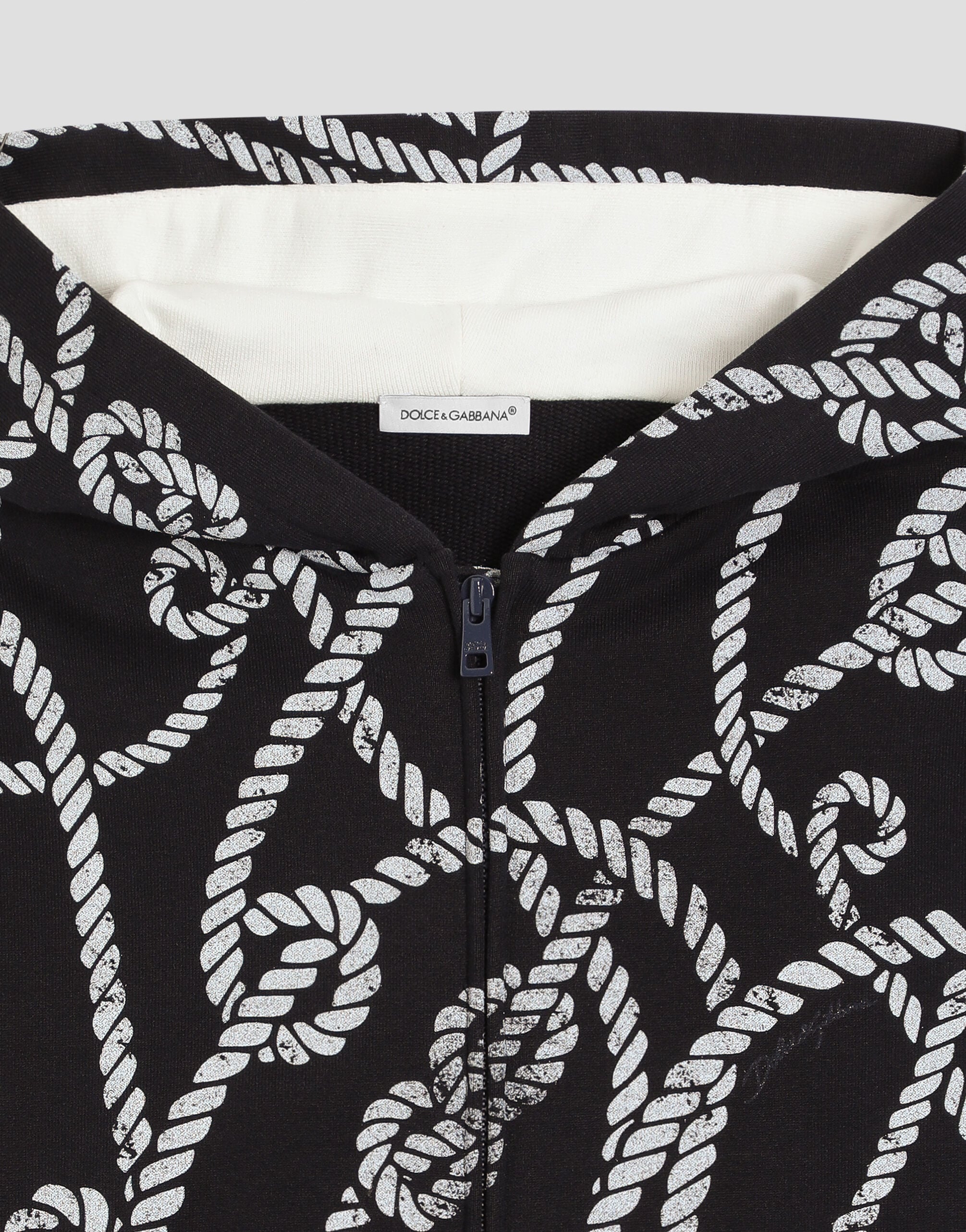 Cotton sweatshirt with marina-print in Multicolor for Boys
