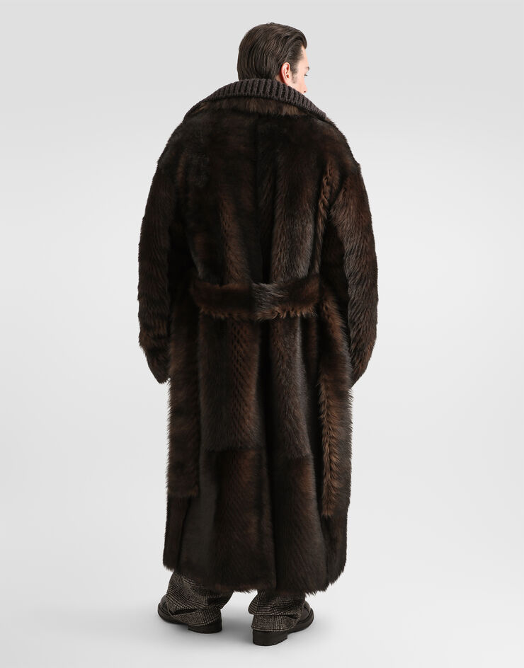 Dolce & Gabbana Fur-effect wool pullover Brown GXY86TJGMMW