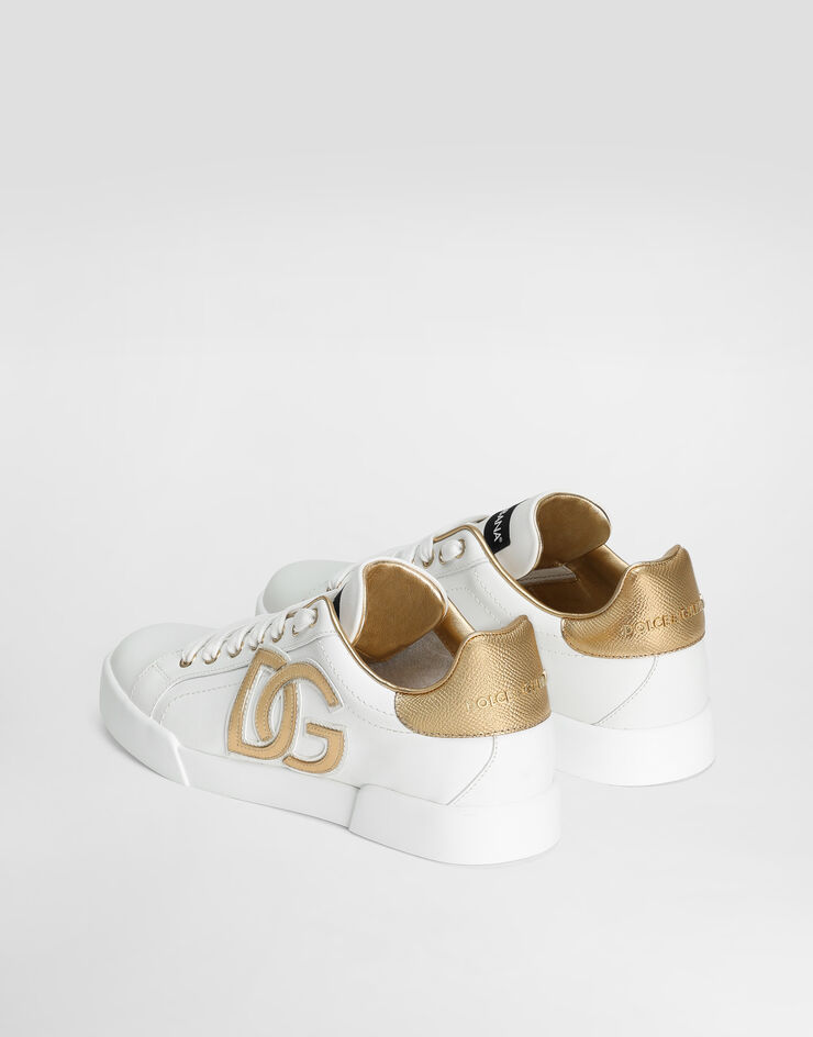 Dolce & Gabbana Calfskin Portofino sneakers with DG logo Multicolor CK2331AD780