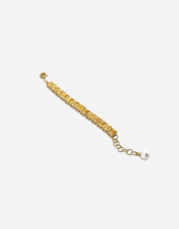 Anna bracelet in yellow gold with citrine quartzes in Gold for Women