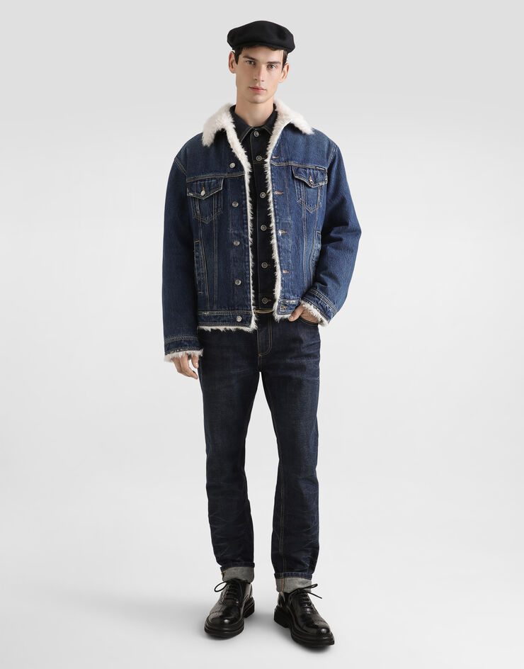 Dolce & Gabbana Blouson en denim de coton Multicolore G9BKPDG8NJ2