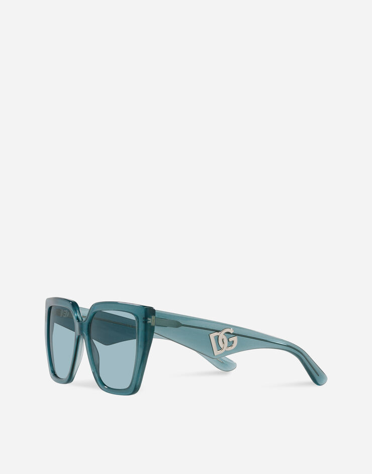 Dolce & Gabbana DG Crossed Sunglasses Fleur azure VG443AVP6E3