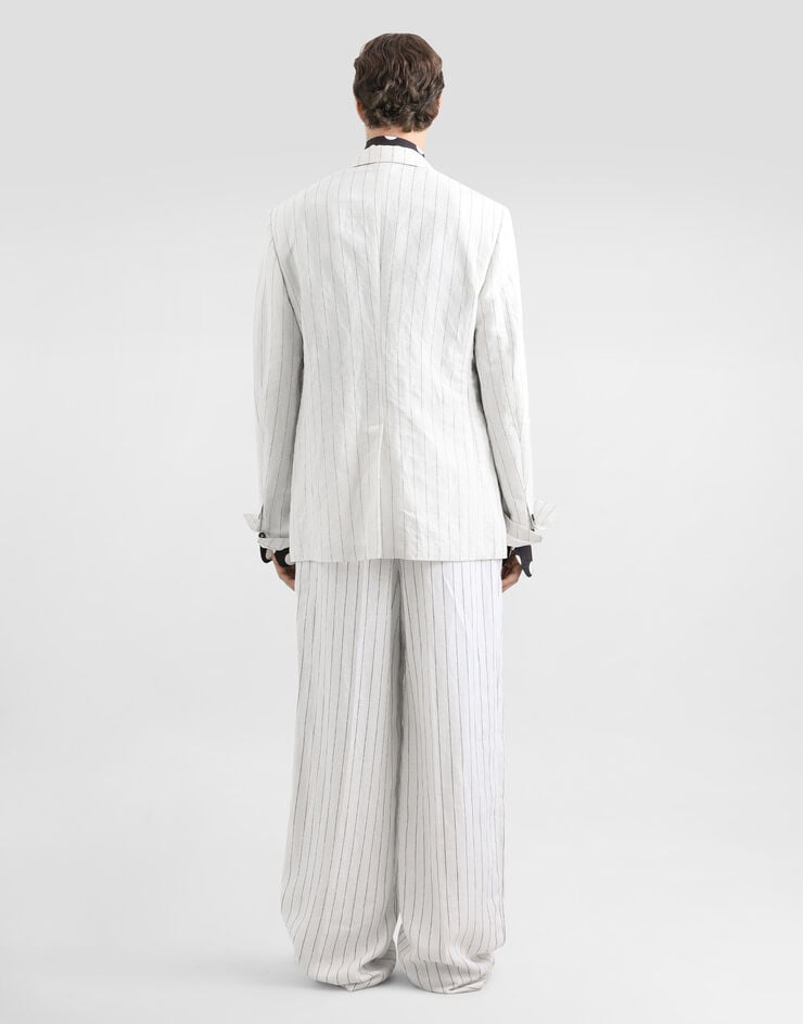 Dolce & Gabbana Double-breasted linen and wool jacket Dolce & Gabbana Double-breasted linen and wool jacket Multicolor G2QS7TFR3F0