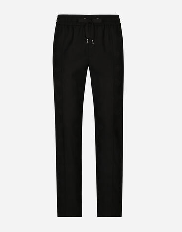 Dolce & Gabbana Pantalón de chándal de lana Negro GP03FTGH647