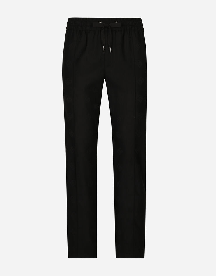 Dolce & Gabbana Pantalón de chándal de lana Negro GP03FTGH647