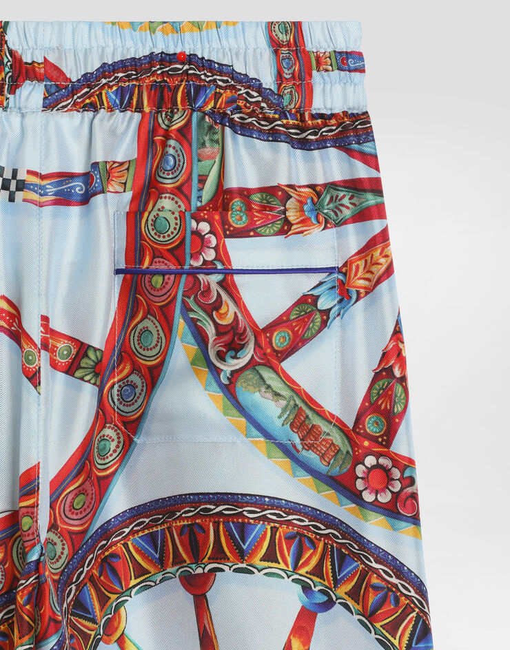 Dolce & Gabbana Carretto-print twill bermuda shorts Multicolor L44Q25IS138