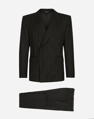 Dolce & Gabbana Double-breasted pinstripe stretch wool Sicilia-fit suit Multicolor G5JC8DG8GW6