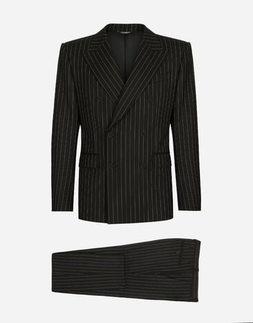 Dolce&Gabbana Double-breasted pinstripe stretch wool Sicilia-fit suit Multicolor G2NZ2ZGG696
