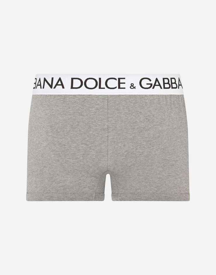 Dolce & Gabbana 双弹棉质平纹针织中腰平角内裤 灰 M4B97JONN97