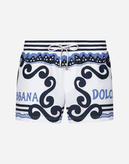 Dolce & Gabbana Boxer da mare corto stampa marina Stampa M4E68TISMF5