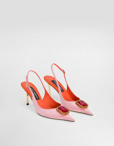 Dolce & Gabbana Satin pumps with embellishment Multicolor CG1013AX102